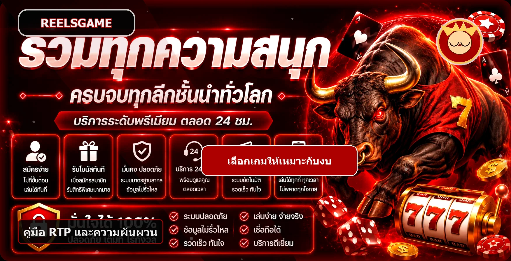 Reelsgame วิธีเลือกสล็อตจาก RTP ความผันผวน และงบ